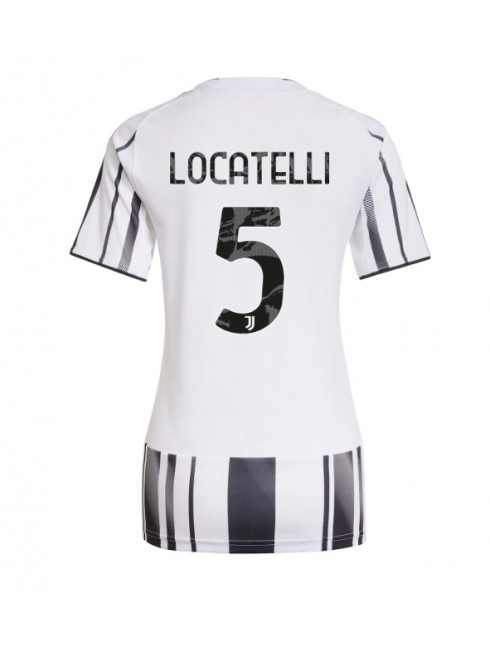 Zenske Futbalové oblečenie Juventus Manuel Locatelli #5 2025-26 Krátky Rukáv - Domáci Zenske Futbalové oblečenie Juventus Manuel Locatelli #5 2025-26 Krátky Rukáv - Domáci
